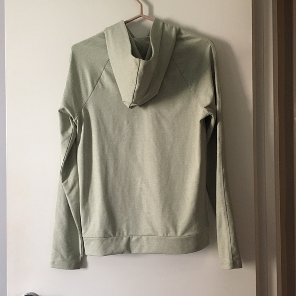 New EVERLANE Heathered Green Opal RENEW AIR Scuba Sweat Shirt Hoodie XS - Picture 6 of 8